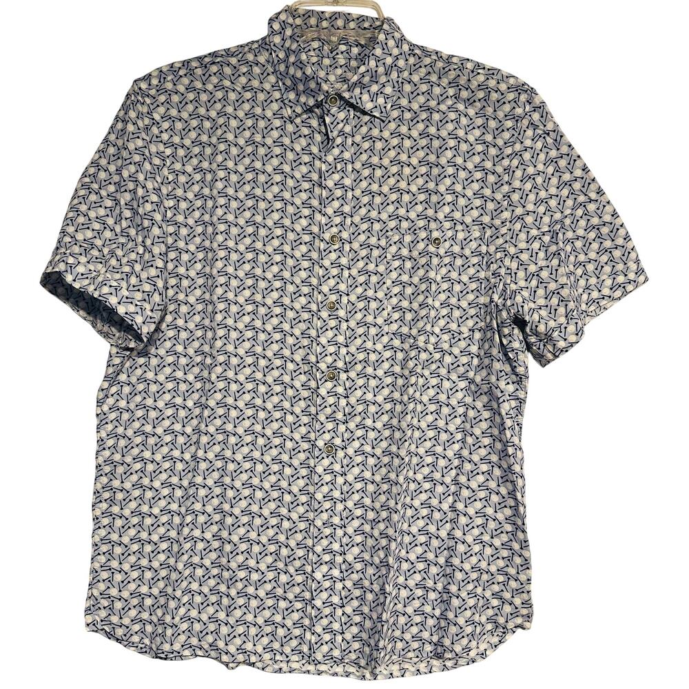 Age Of Wisdom Golf balls & Tees button Up Short Sleeve Shirt Small NWT Men’s